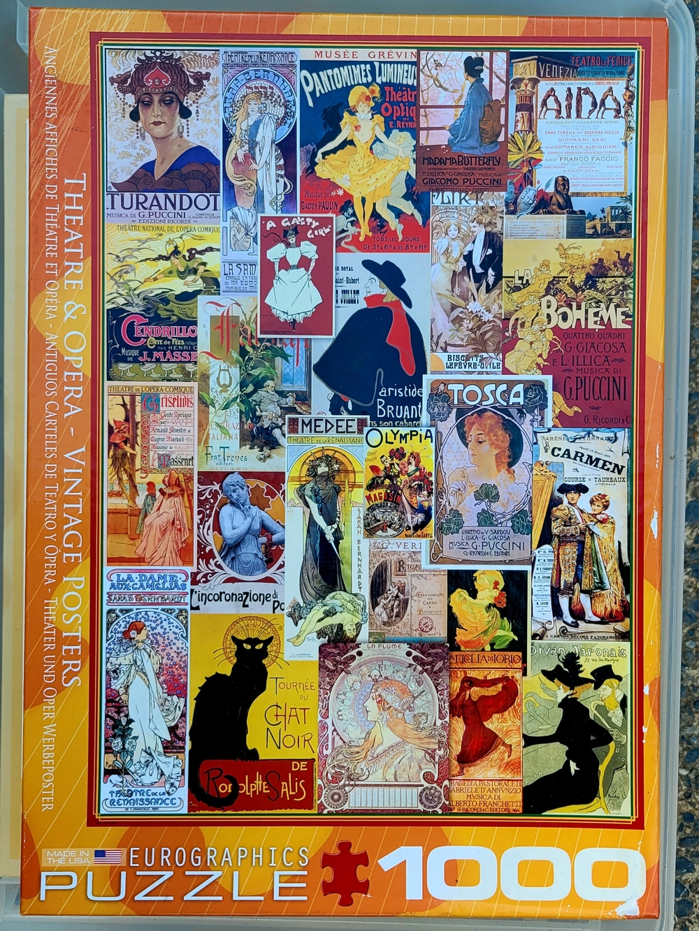 Eurographics Vintage Theatre Posters 1000-Piece Puzzle - Orange